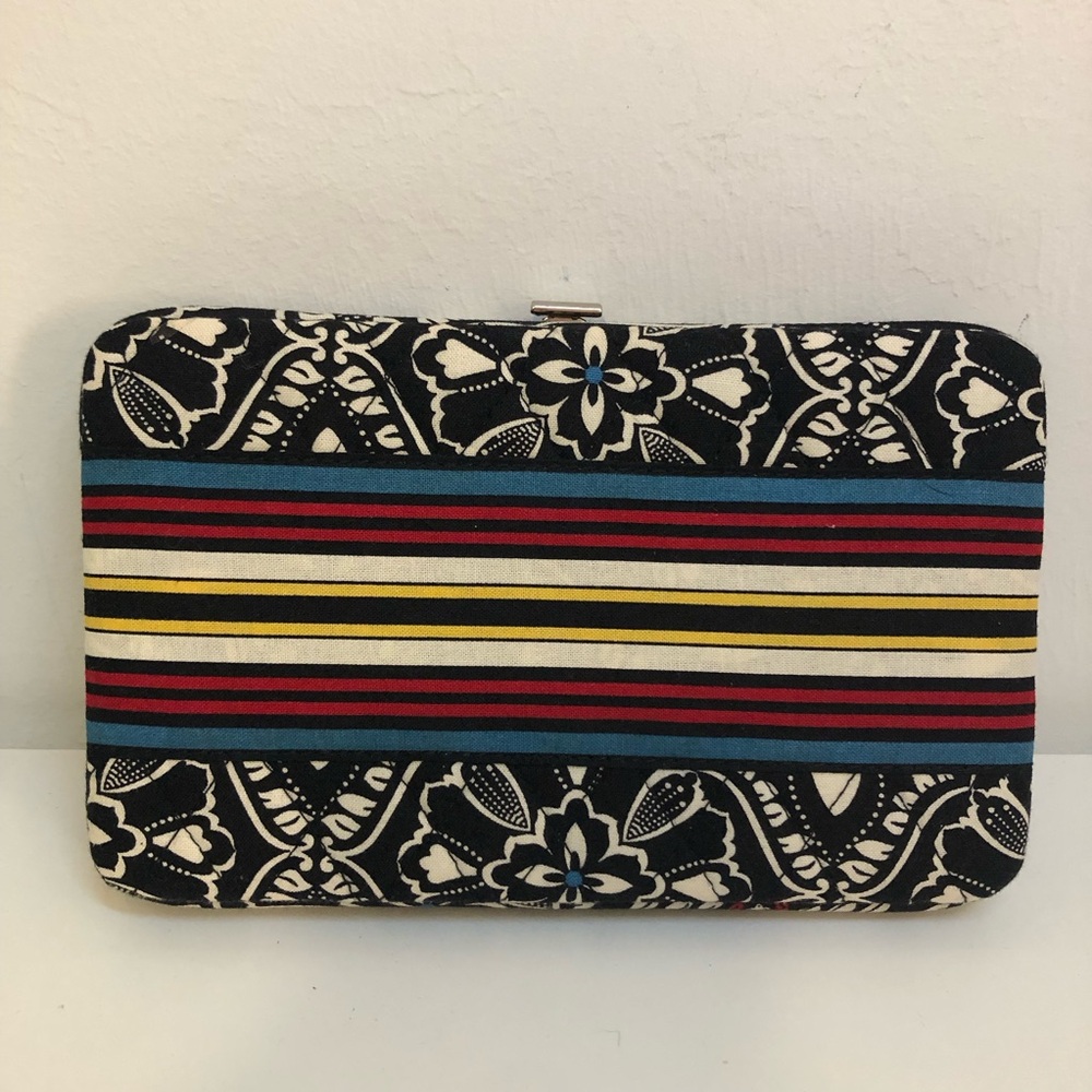 Vera Bradley Hard Case Large Wallet with Clasp